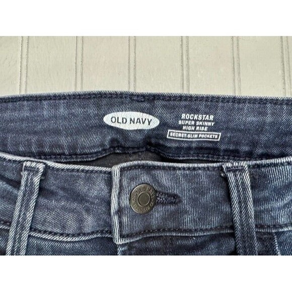 Old Navy Rockstar Size 4 Long Womens Jeans Super Skinny High Rise Stretch - Picture 4 of 5